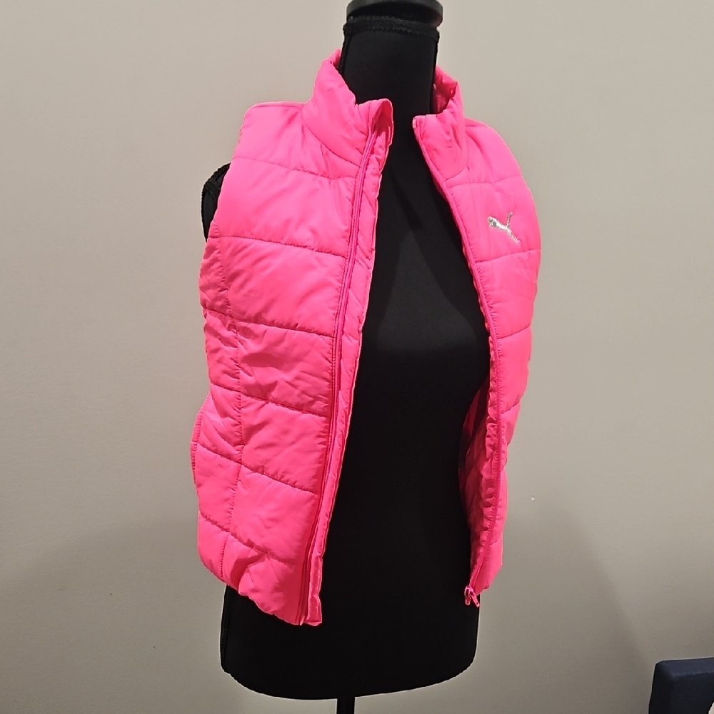 Puma Bright Pink Quilted Vest